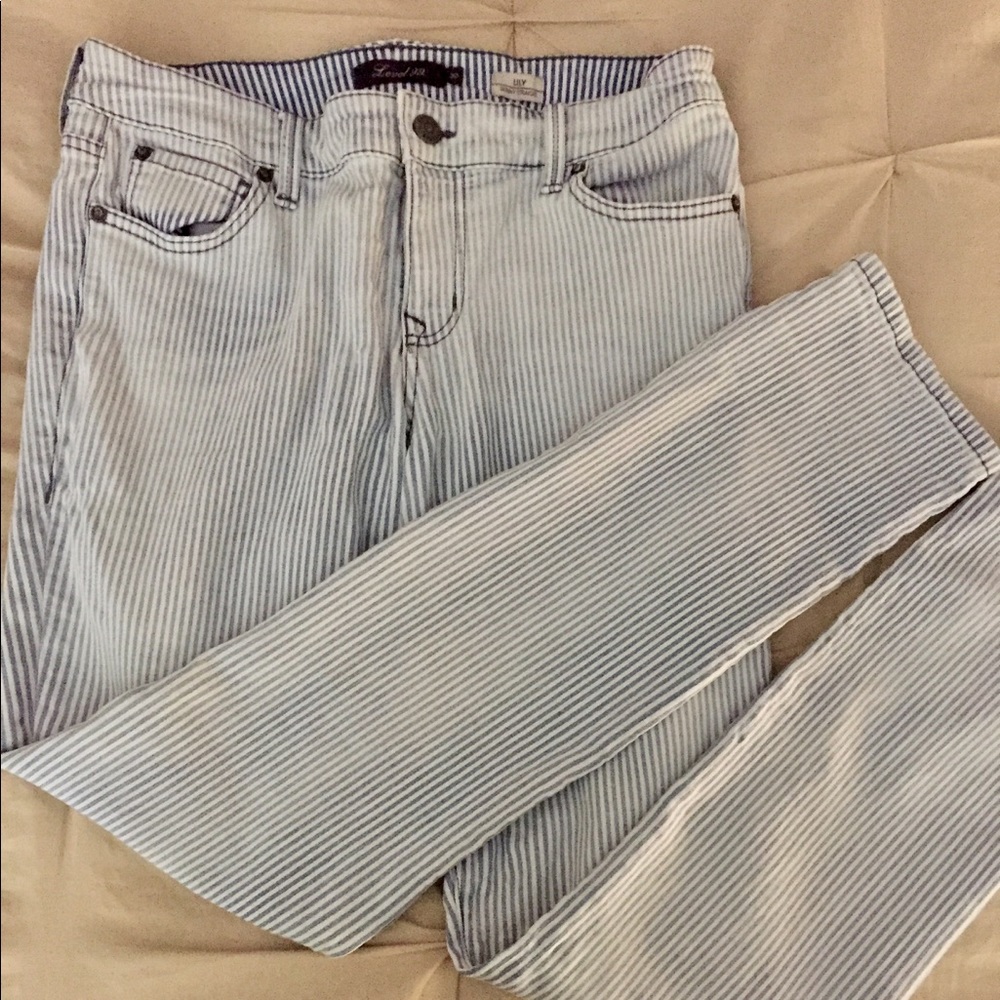 Pinstripe jeans from Anthropologie